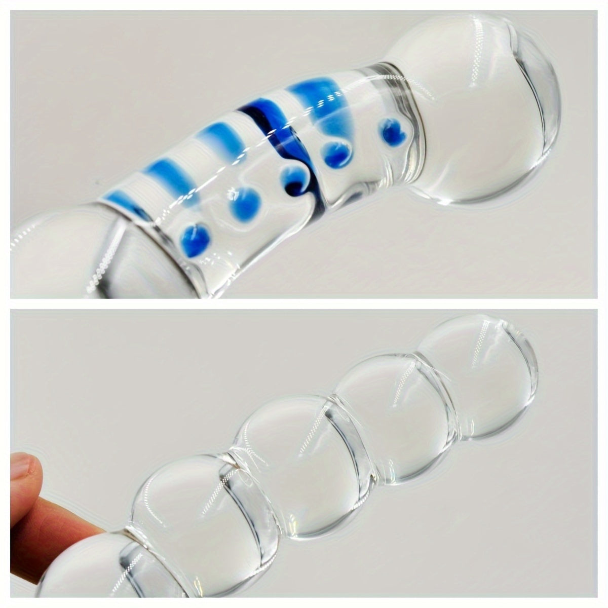 Glass Crystal Dildo: Wireless Adult Toy for Men and Women - 20cm/7.87in Length