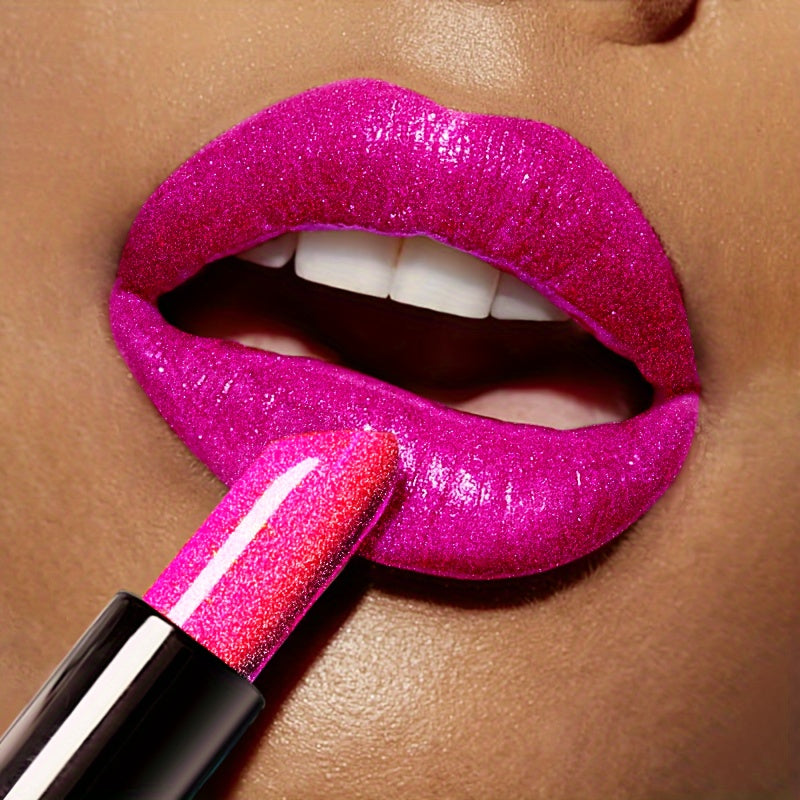 Long-lasting Star Studded Dragon Fruit Lipstick, Not Easy to Stick to the Cup, Not Easy to Fade, Glossy and Radiant Lips, Lip Makeup, Beauty Cosmetics