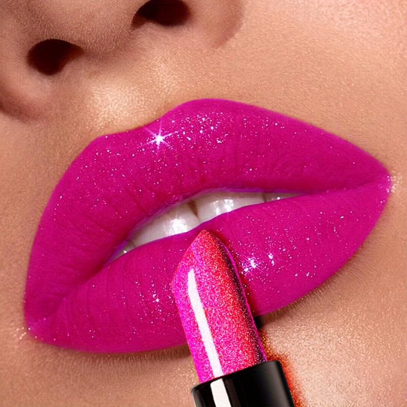 Long-lasting Star Studded Dragon Fruit Lipstick, Not Easy to Stick to the Cup, Not Easy to Fade, Glossy and Radiant Lips, Lip Makeup, Beauty Cosmetics