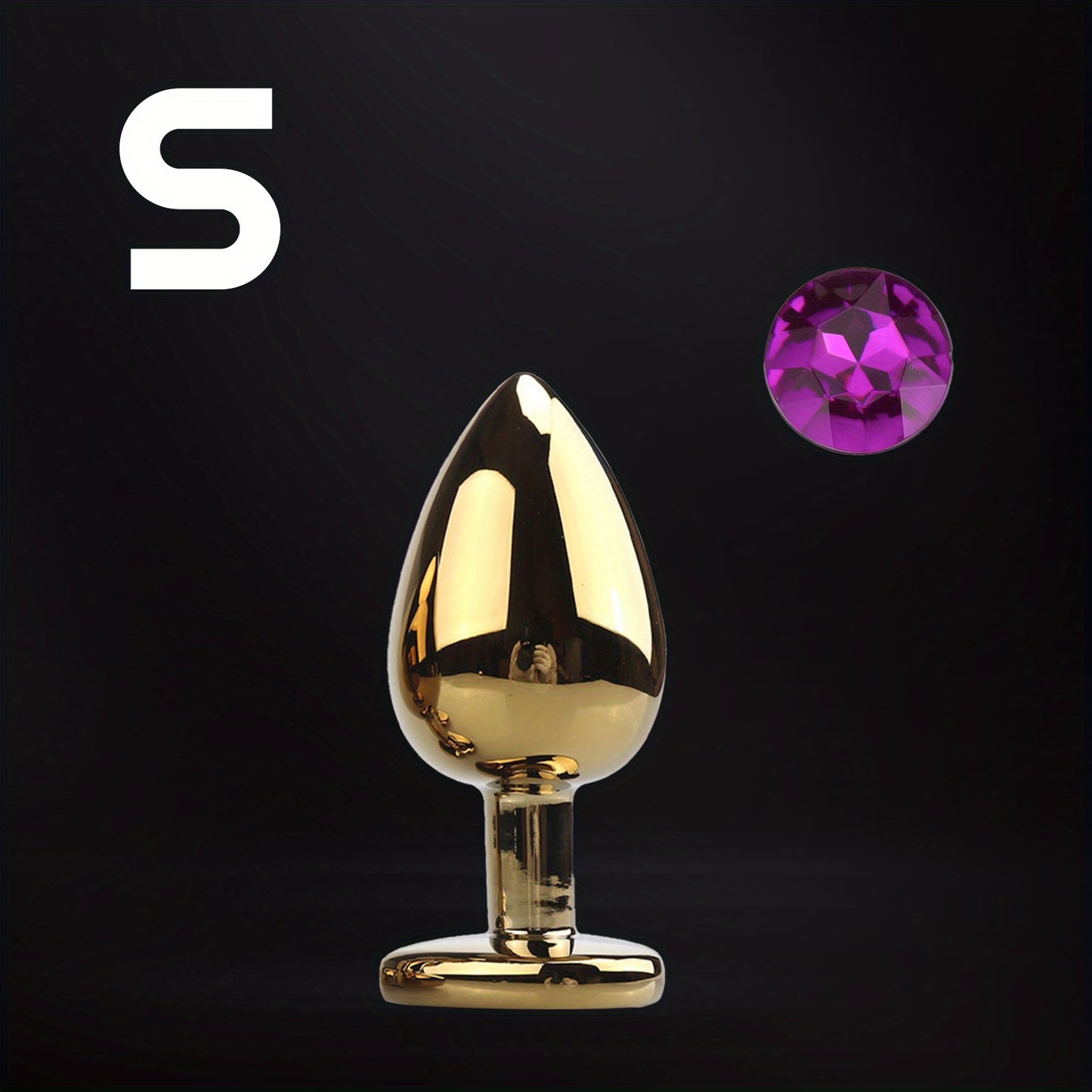 Unisex Sexy Metal Toys Anal Plug, Golden Mini Dildos Plug Toys With Jewelry Base Stimulation Massage Sex Tool For Orgasm Pleasure For Men Women SM Gay