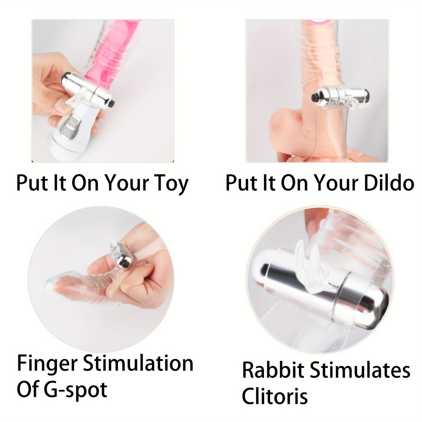 1pc Adult Fun Finger Vibrator Sets For Men And Women, Digging Soft Jelly Crystal Sets, Clit Vagina Vibrating Massage Tools, Fun Sex Toys (batteries Not Included)
