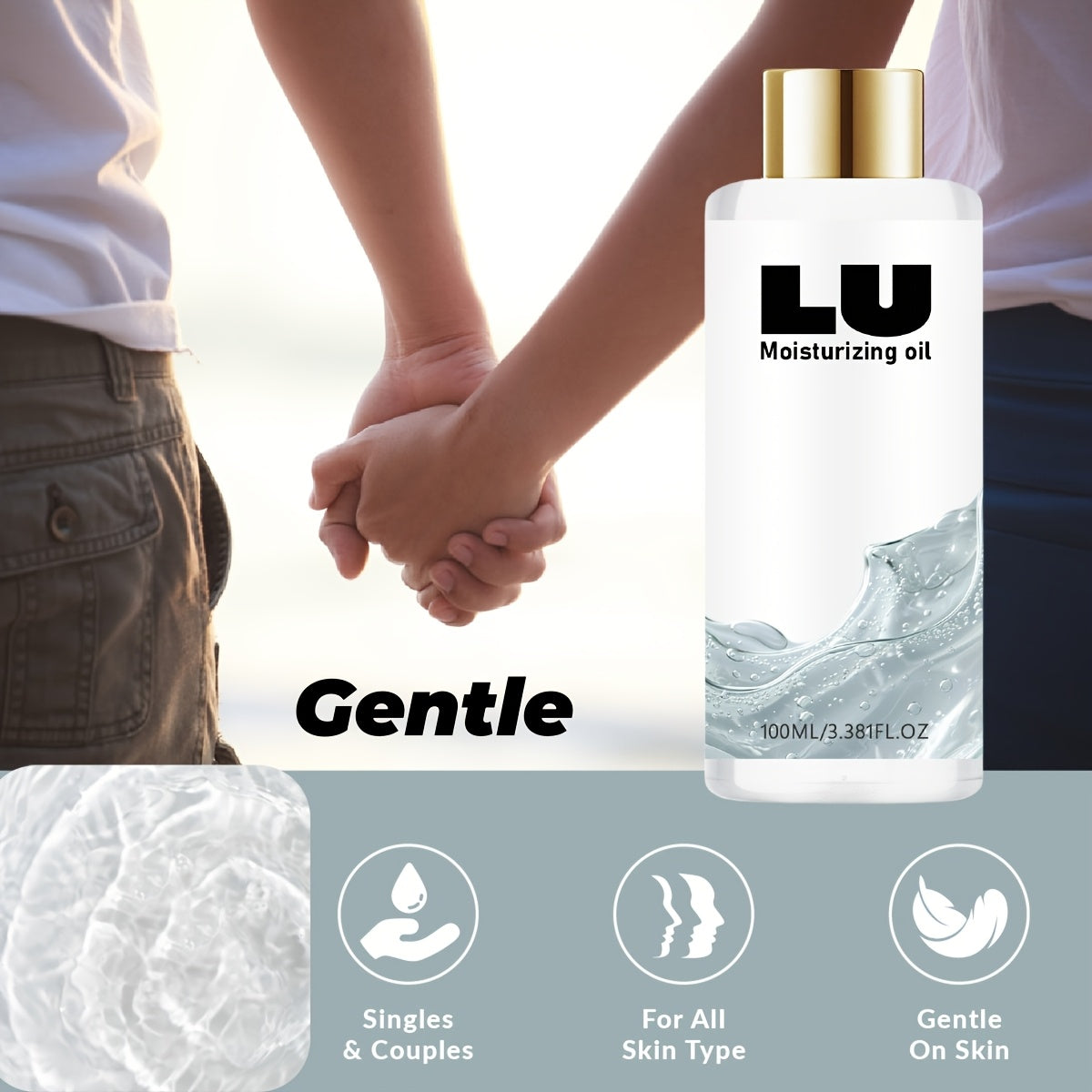 1pc Couple Long-lasting Moisturizing Body Oil - Safe Formula, Gentle - Contains Ginseng, Aloe Vera, Glycerin - Perfect for Toys And Adult Entertainment - Body Massage Oil
