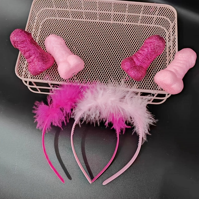 2pcs Funny Faux Fur, Fashionable Hair Accessories for Women