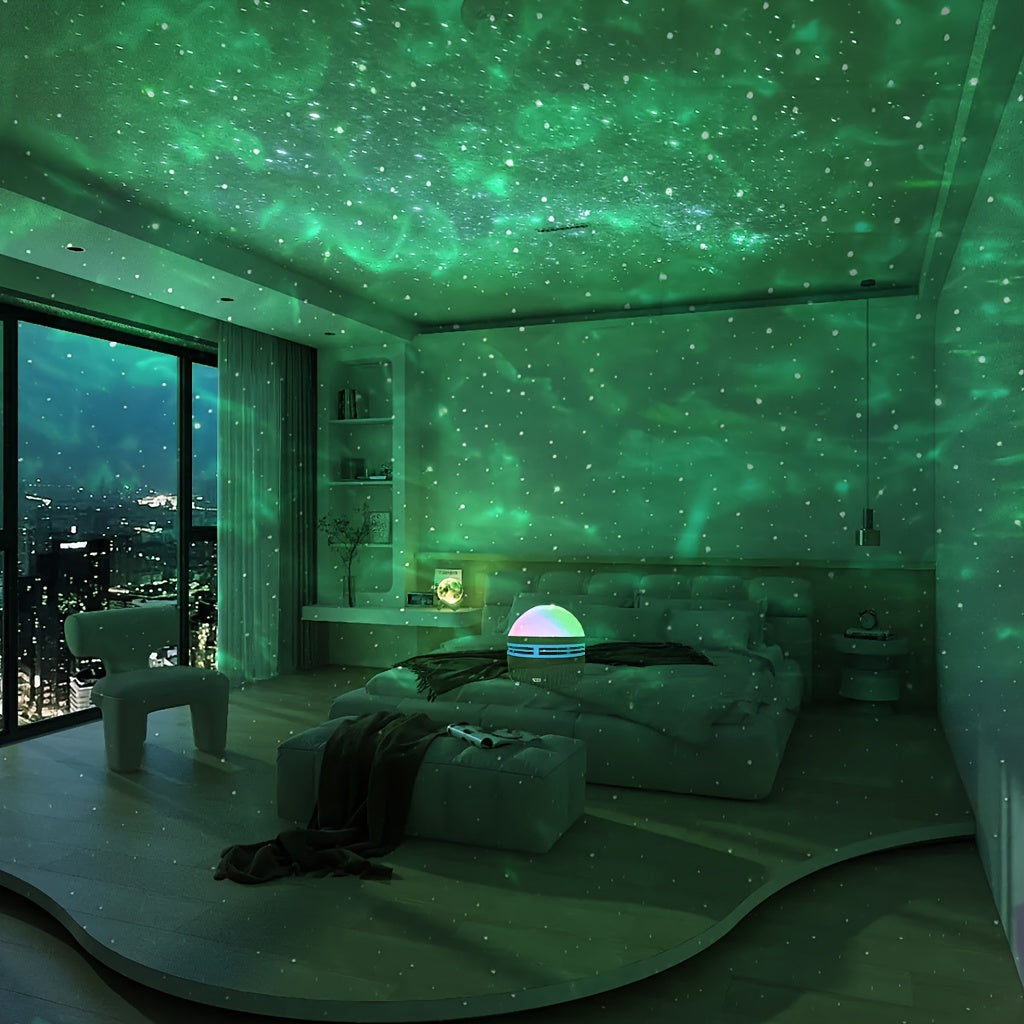 Aurora Borealis Projector Lamp - Remote-Controlled with Multiple Light Modes, Perfect for Indoor Ambiance & Unique Gifts for Birthdays, Halloween, Christmas, Light Projector for Bedroom