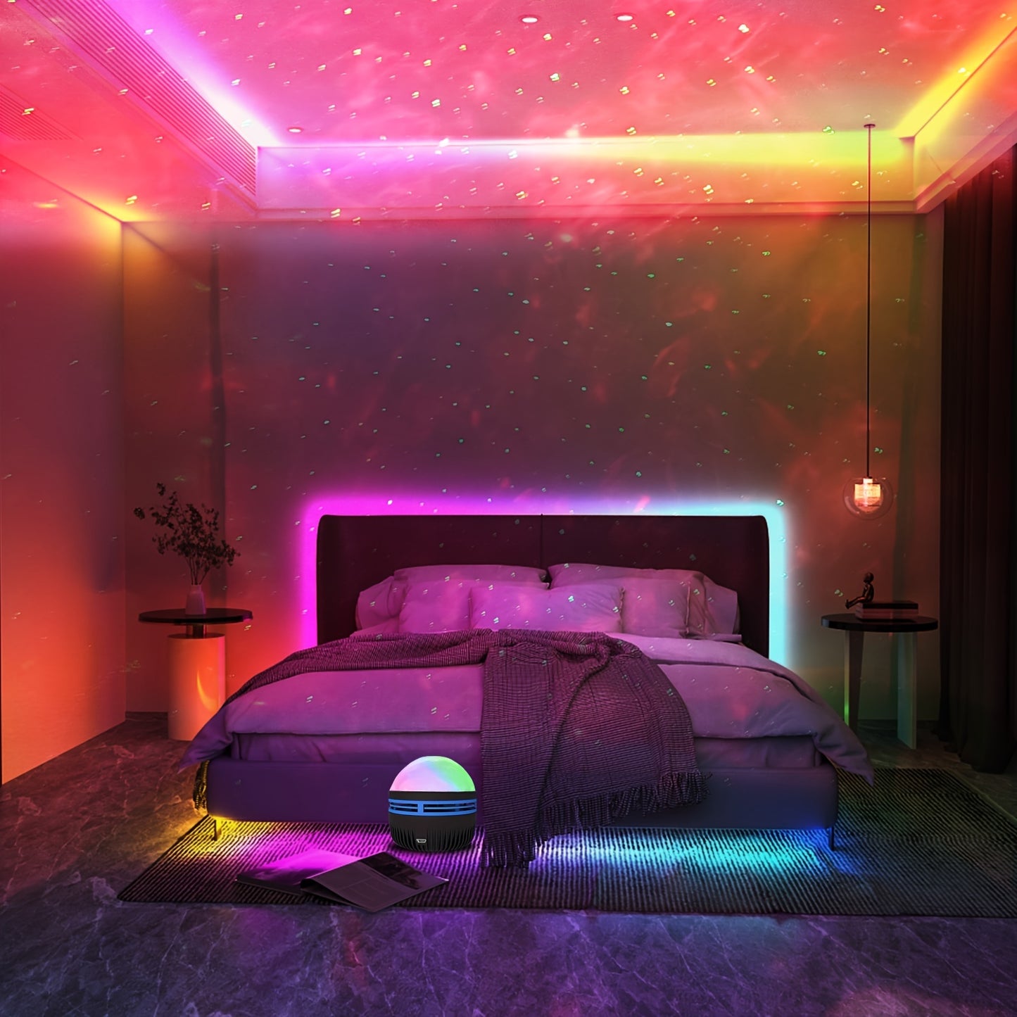 Aurora Borealis Projector Lamp - Remote-Controlled with Multiple Light Modes, Perfect for Indoor Ambiance & Unique Gifts for Birthdays, Halloween, Christmas, Light Projector for Bedroom