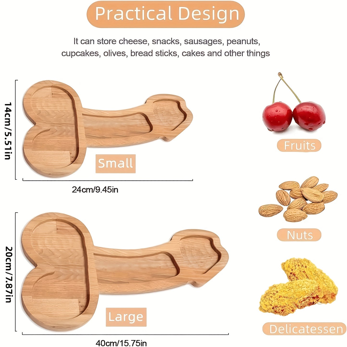 1pc Funny Wooden Dinner/Fruit/Cheese/Charcuterie Plate - Perfect Bachelorette Party Gift!