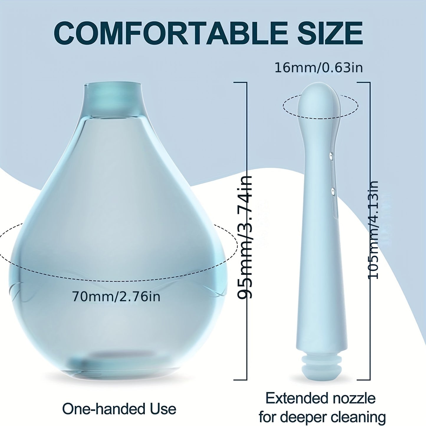 1pc Anal Vaginal Large Capacity Cleaner, Medical Silicone Ball Enema Cleaning Douche Body For Men And Women Adults Health Cleaner 5-Hole Medical Silicone Package Nozzle, Anti Back-Flow Douche Private Hygienic