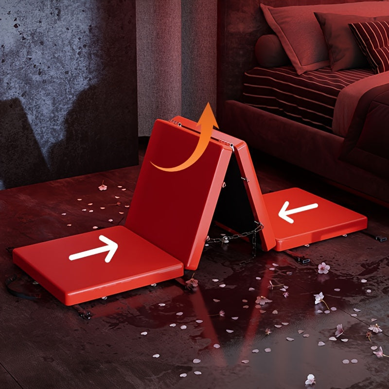 SM Folding Bed Black and Red Couple Bondage Props Portable Mat Sex Furniture