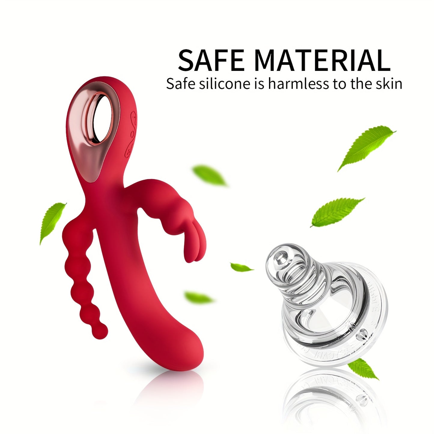0015 3 In 1 Rabbit Vibrator G-Spot Clitoral Anal Dildo For Women, Double Motor Stimulation, 10 Vibration Modes, Rechargeable, Quiet, Adult Sex Toy For Solo Or Couples Female Sex Toy 1pc