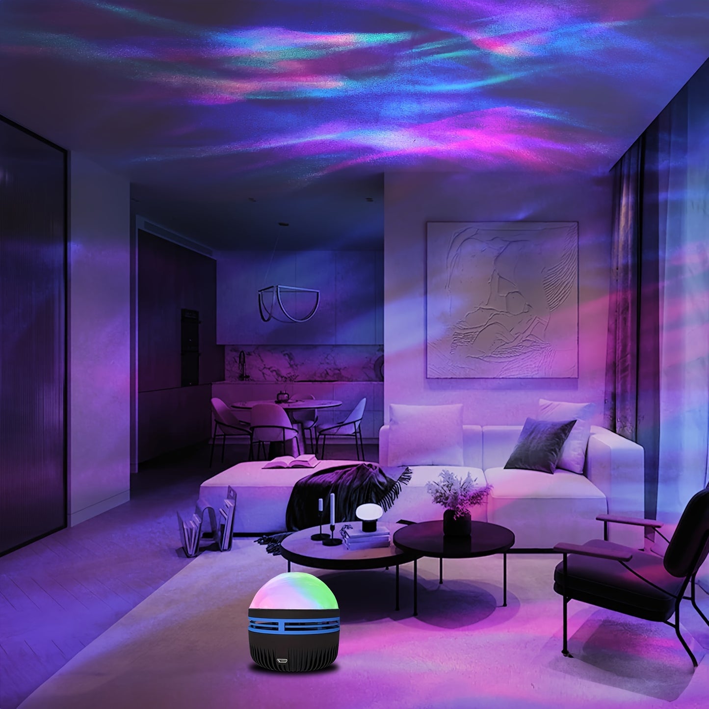Aurora Borealis Projector Lamp - Remote-Controlled with Multiple Light Modes, Perfect for Indoor Ambiance & Unique Gifts for Birthdays, Halloween, Christmas, Light Projector for Bedroom