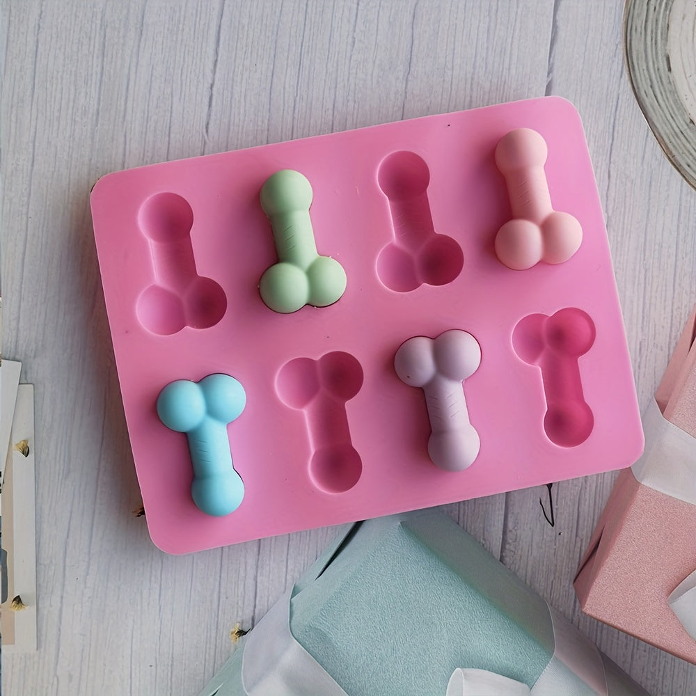 1pc, Funny Penis Chocolate Mold, 8 Cavity 3D Silicone Mold, Dick Shaped Candy Mold, Fondant Mold, For DIY Cake Decorating Tool, Baking Tools, Kitchen Gadgets, Kitchen Accessories, Home Kitchen Items