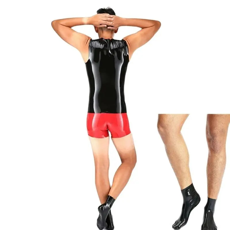lingerie LATEX socks latex stockings latex bodysuit stockings for men fetish socks men latex fetish gloves sexy