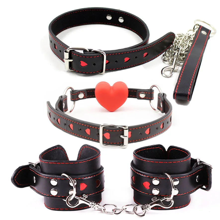 BDSM Slave Handcuff Collar