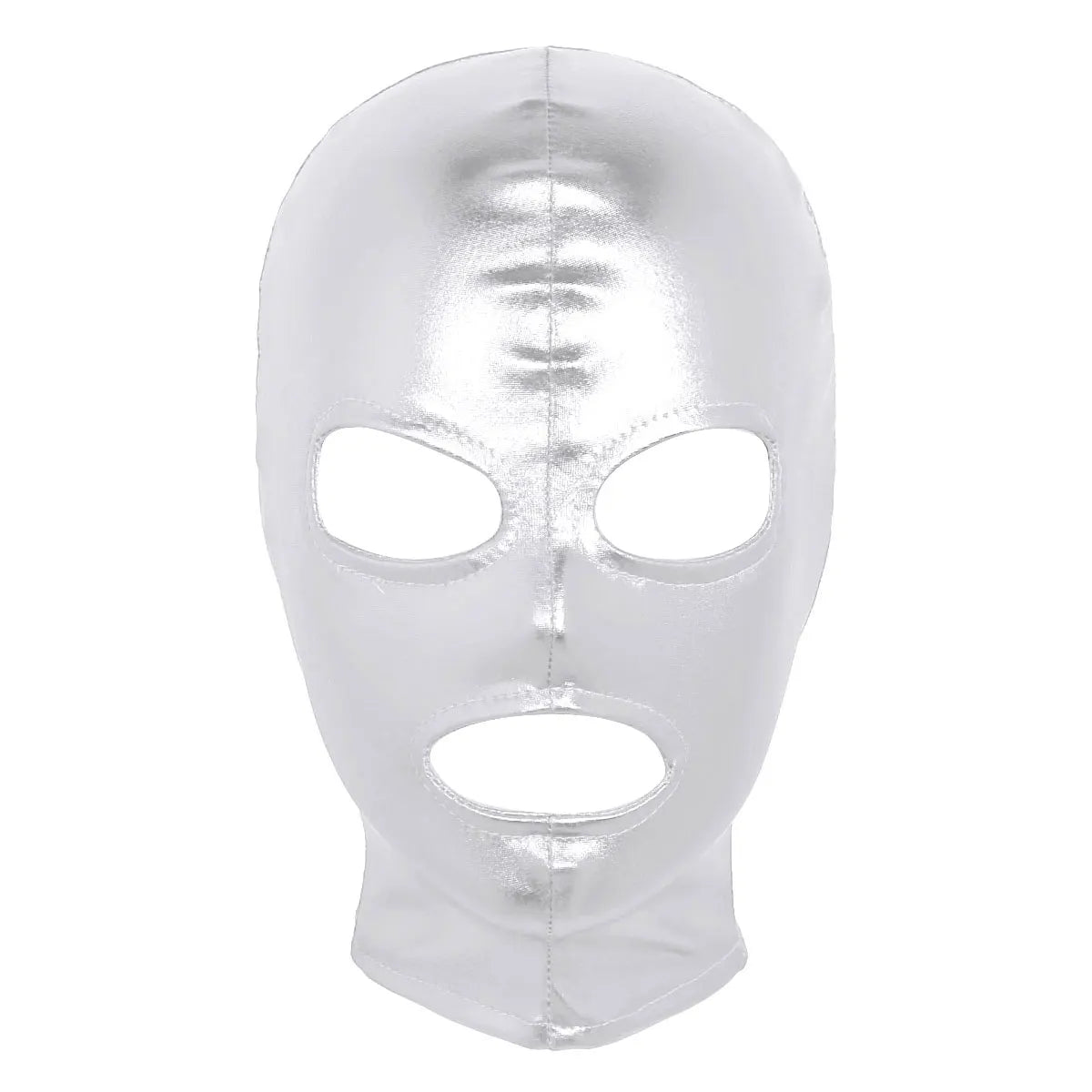 Women Mens Cosplay Face Mask Sexy PU Leather Latex Head Mask Open Eyes Mouth Nose Bondage Balaclava Headgear