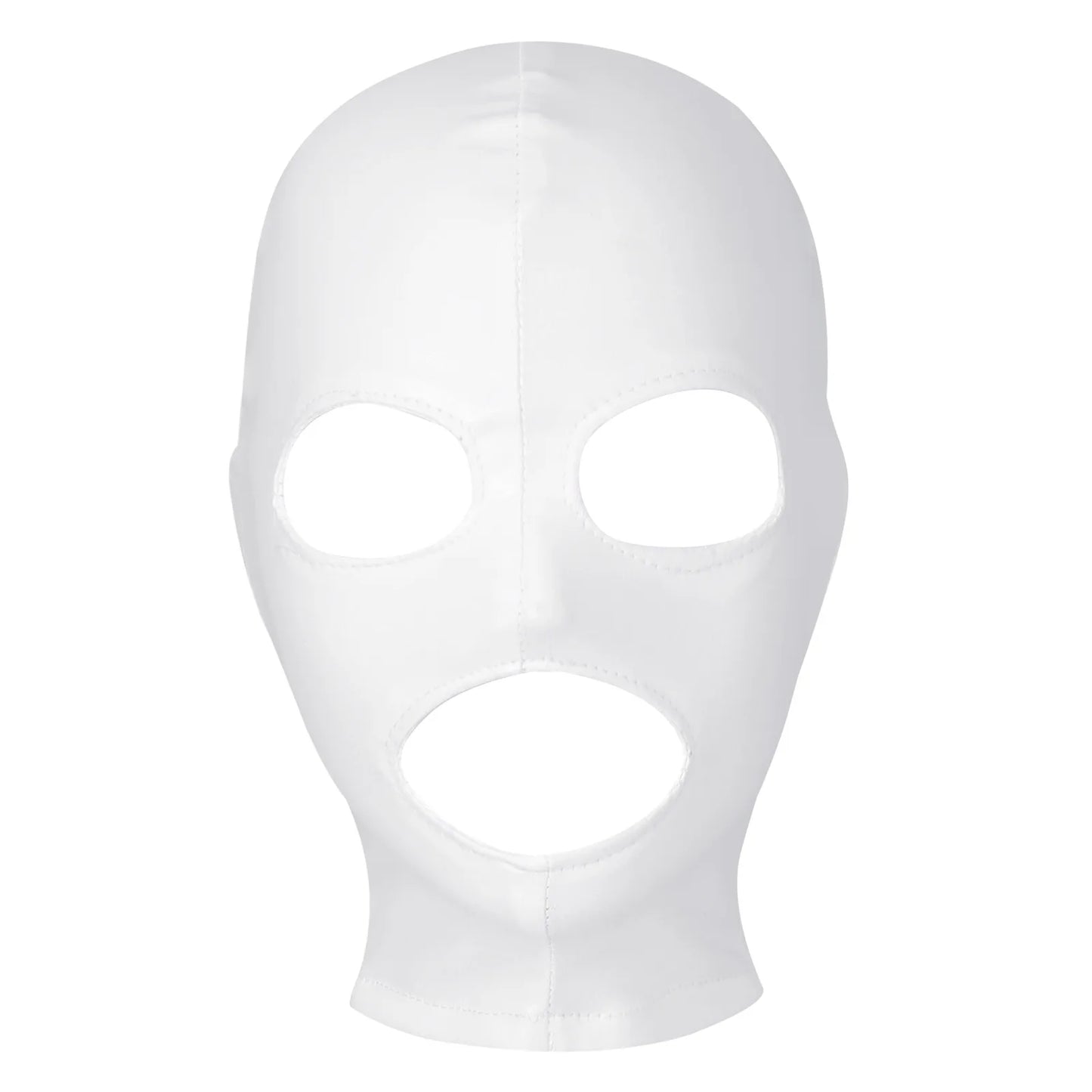 Women Mens Cosplay Face Mask Sexy PU Leather Latex Head Mask Open Eyes Mouth Nose Bondage Balaclava Headgear