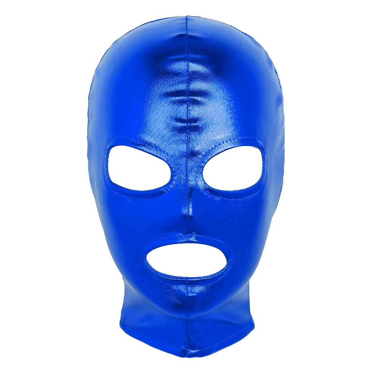 Women Mens Cosplay Face Mask Sexy PU Leather Latex Head Mask Open Eyes Mouth Nose Bondage Balaclava Headgear