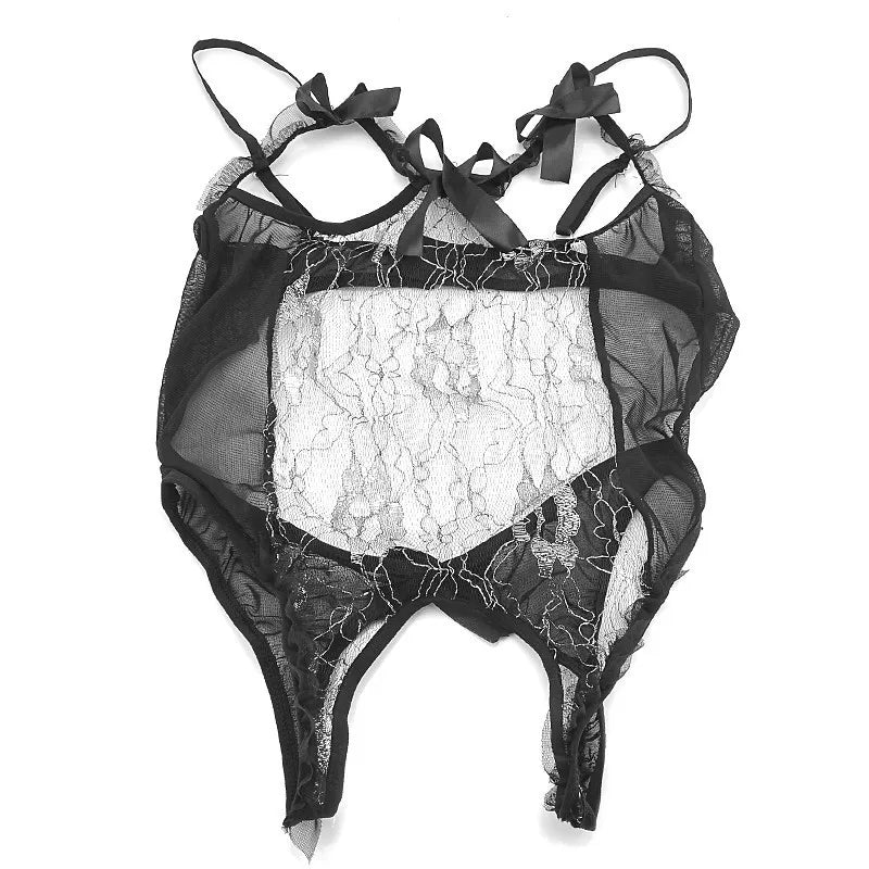 0025 Plus Size XL 2XL 3XL Open Bra open Crotch bodysuit Women hot Lace Sexy Lingerie Hot Babydoll Dress Erotic underwear Costumes