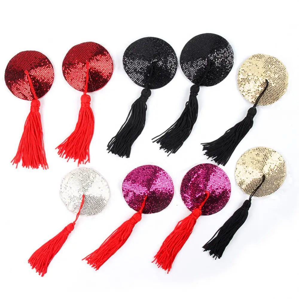 Nipple Stickers Push Up Sequin Chest Patch Intimates Accessories Breast Pasties Stickers Sexy Round Nipple Covers For Women