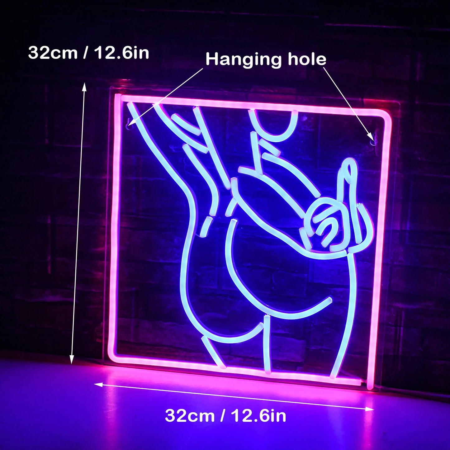 Ineonlife Naked LED Neon Sign Girls Women Sexy Body Shaped Art Wall Hainging For Arcade Bar Party Bedroom Home Decor USB Light