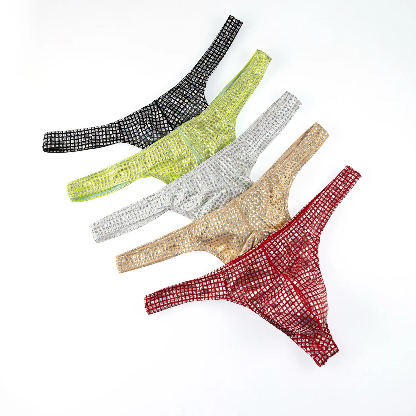 0030 Men Erotic T Back Thong Youth Fashionable Shiny Gold Finish G-string Gay Sexy Bulge Pouch String Bikini Homme Comfortable Pantie