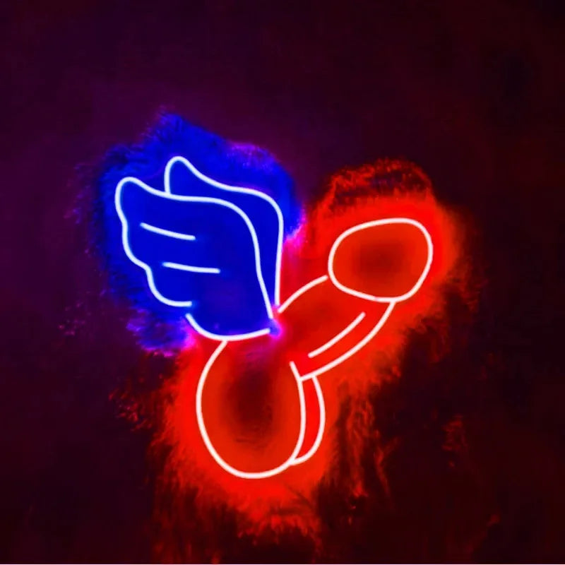 Ineonlife Sexy Man Dick Ball Symbol Neon Sign Led Lights Bedroom Personalized Anime Room Taste Male Genital Organ ART Wall Decor