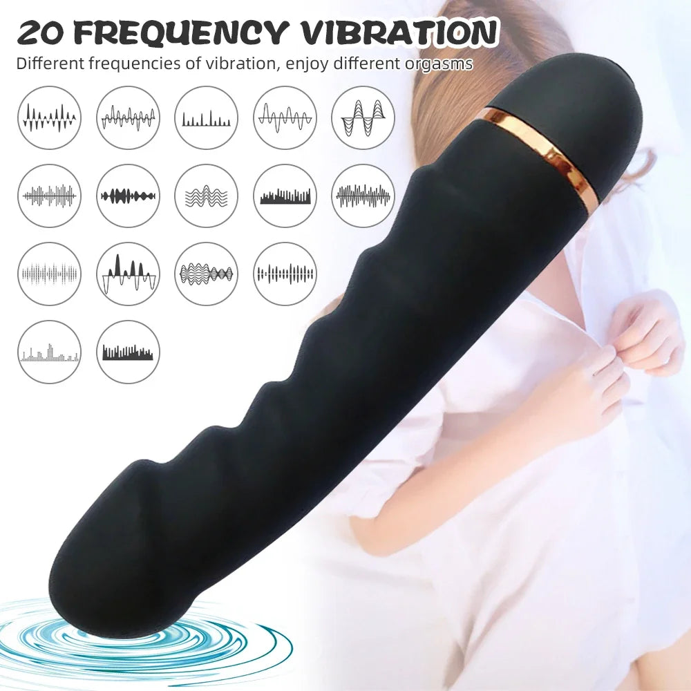 20 Modes Vibrator (Soft Silicone Dildo)