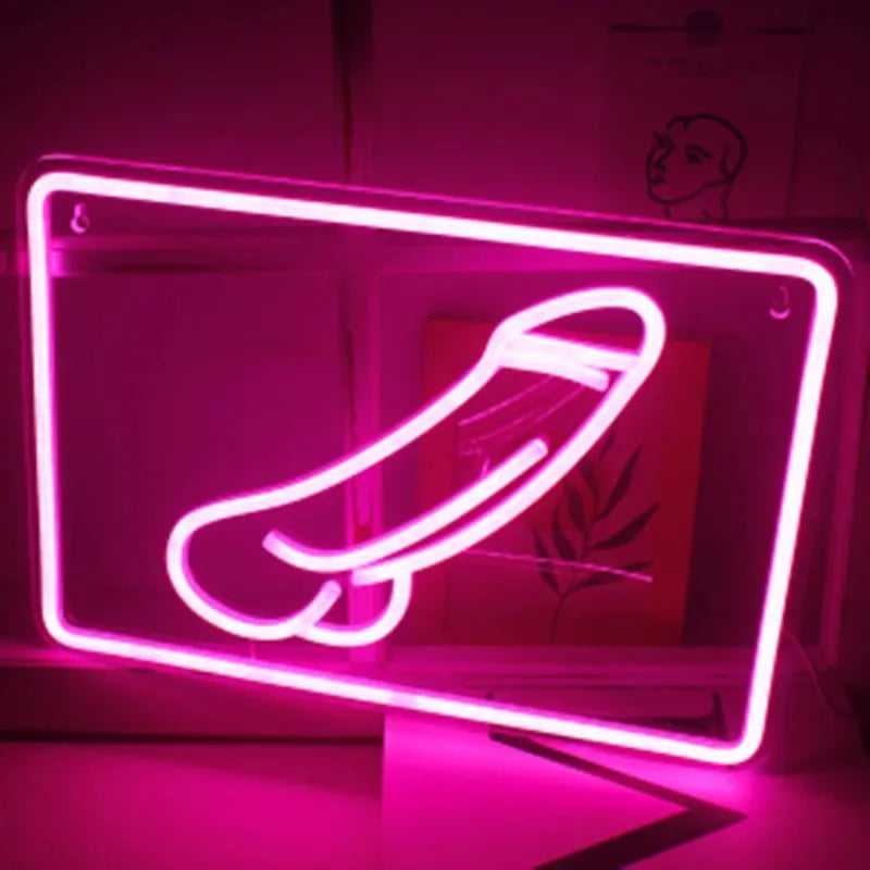 Ineonlife Sexy Man Dick Ball Symbol Neon Sign Led Lights Bedroom Personalized Anime Room Taste Male Genital Organ ART Wall Decor