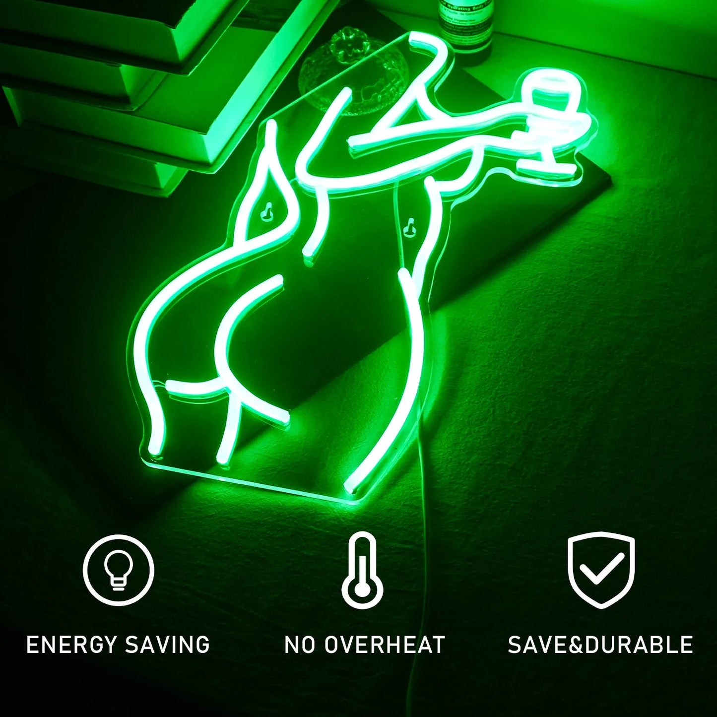 Ineonlife Naked LED Neon Sign Girls Women Sexy Body Shaped Art Wall Hainging For Arcade Bar Party Bedroom Home Decor USB Light