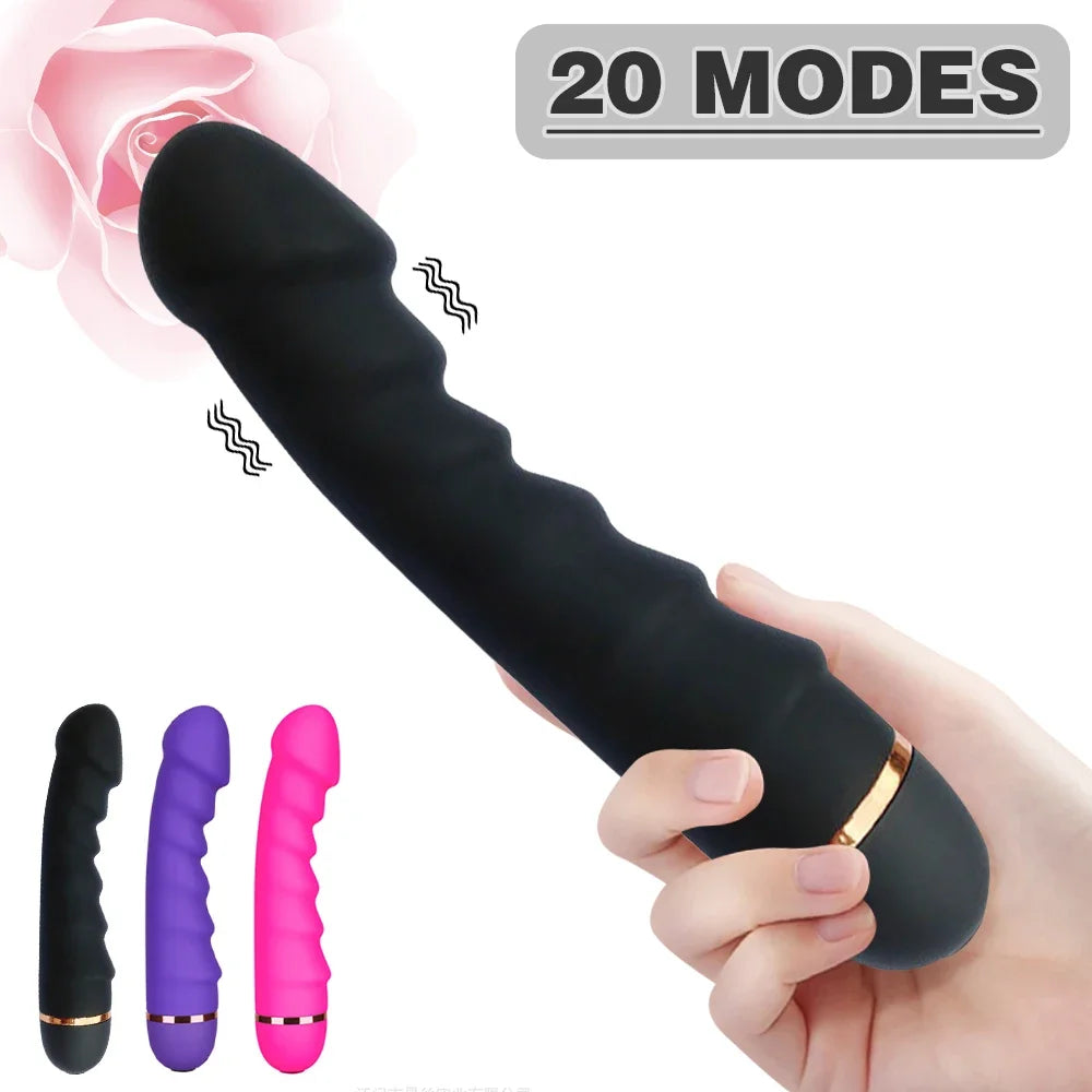 20 Modes Vibrator (Soft Silicone Dildo)