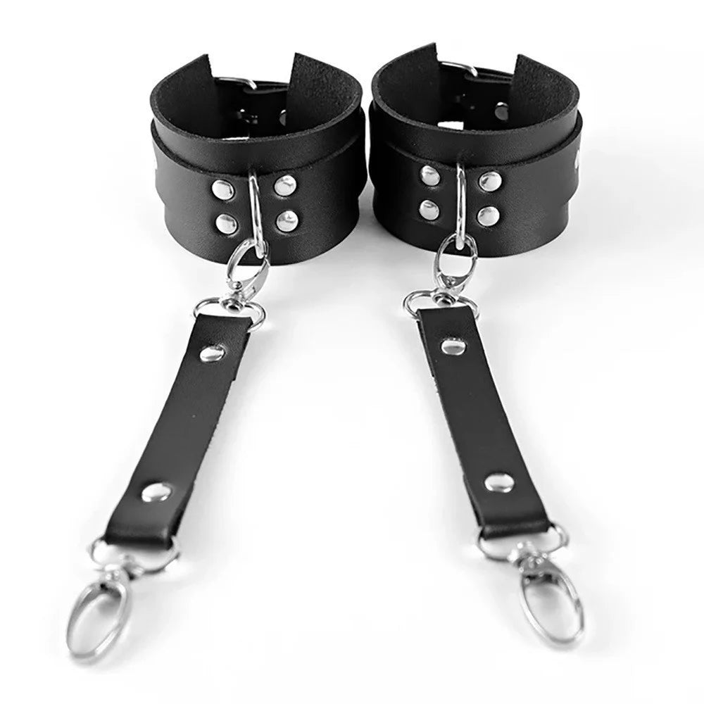 Handcuffs with PU Leather Body Harness (BDSM Kit)