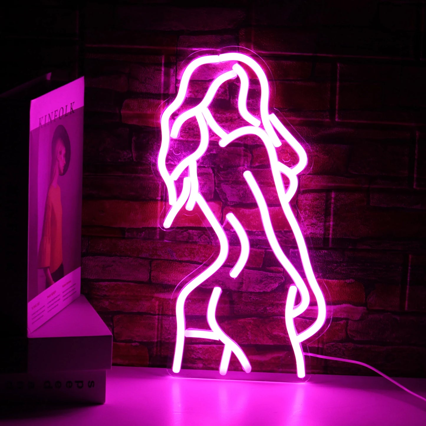Ineonlife Naked LED Neon Sign Girls Women Sexy Body Shaped Art Wall Hainging For Arcade Bar Party Bedroom Home Decor USB Light