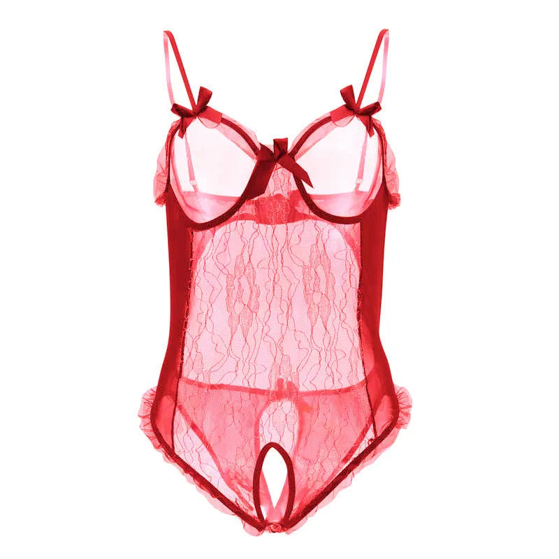 0025 Plus Size XL 2XL 3XL Open Bra open Crotch bodysuit Women hot Lace Sexy Lingerie Hot Babydoll Dress Erotic underwear Costumes