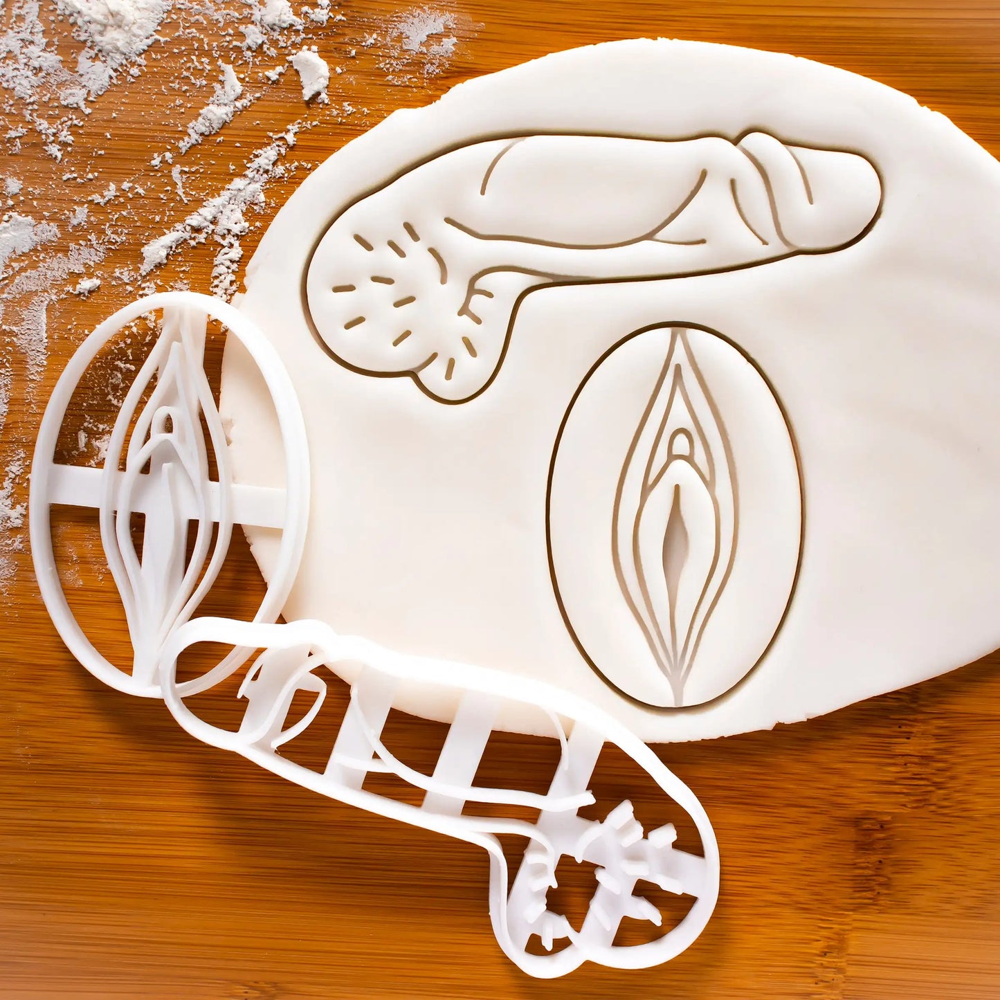 Penis & Vulva Shaped Cookie Cutter (Fondant, Cake Decoration Moulds)