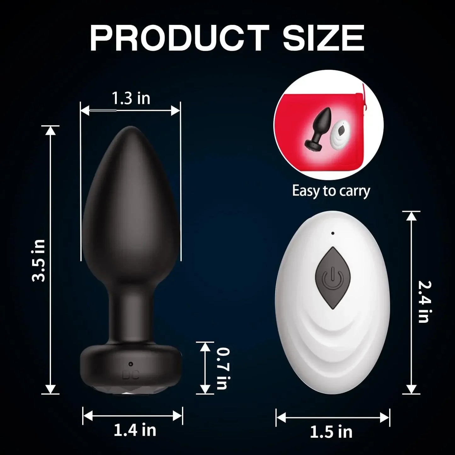 10 Speeds Anal Plug Vibrator
