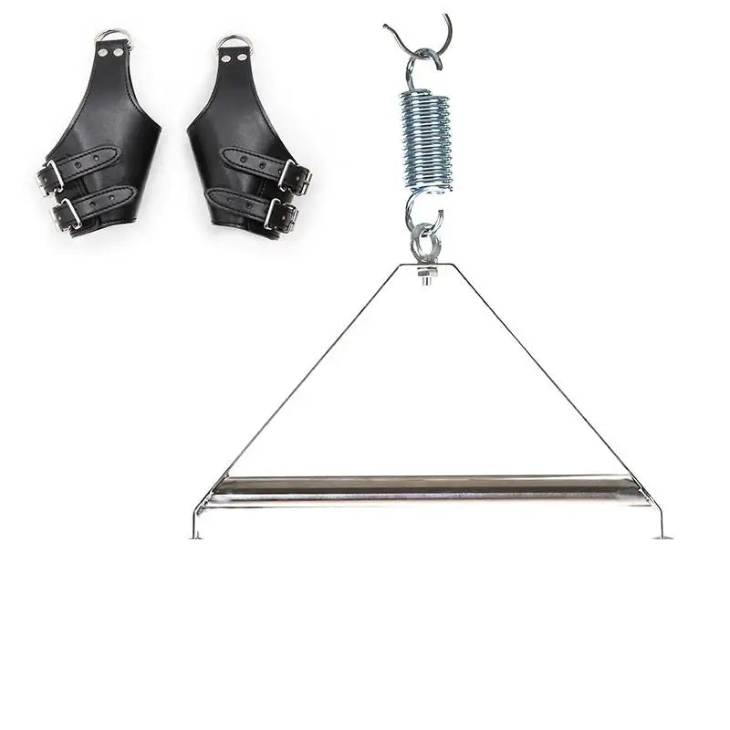 Metal Tripod Sex Swing (Steel Hanging Wrist Handcuffs for BDSM Bondage)