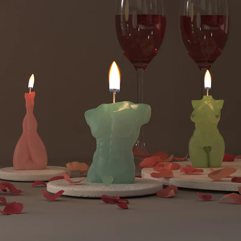 Human Body Shaped (Female or Male) Silicone Aroma Candle Moulds