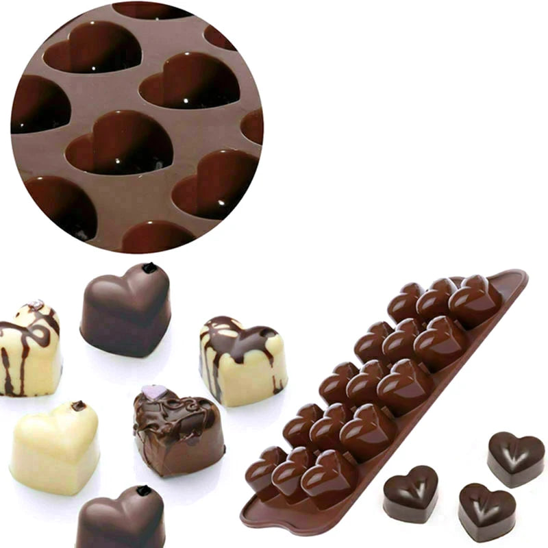 Heart Shape Silicone Chocolate, Cake, Ice Mould