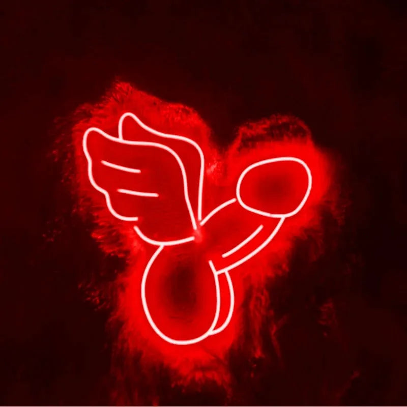 Ineonlife Sexy Man Dick Ball Symbol Neon Sign Led Lights Bedroom Personalized Anime Room Taste Male Genital Organ ART Wall Decor