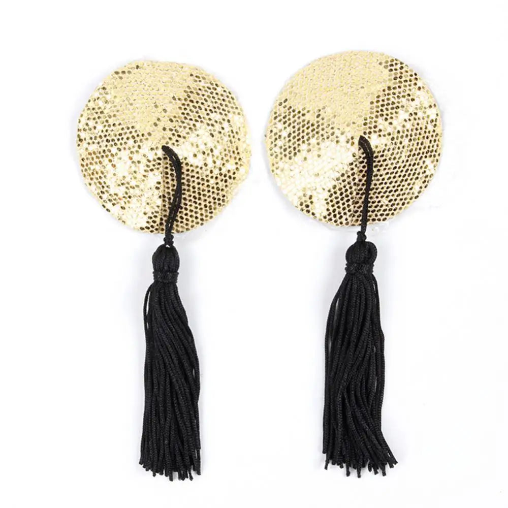 Nipple Stickers Push Up Sequin Chest Patch Intimates Accessories Breast Pasties Stickers Sexy Round Nipple Covers For Women