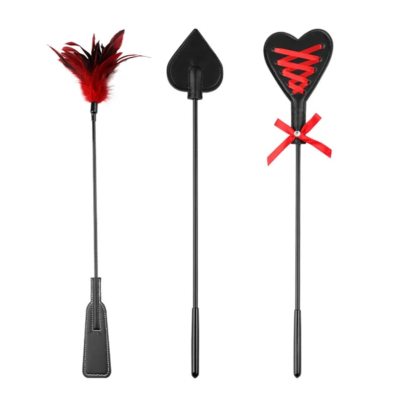 Feather Pu Leather Paddles for Horse Riding Training Games