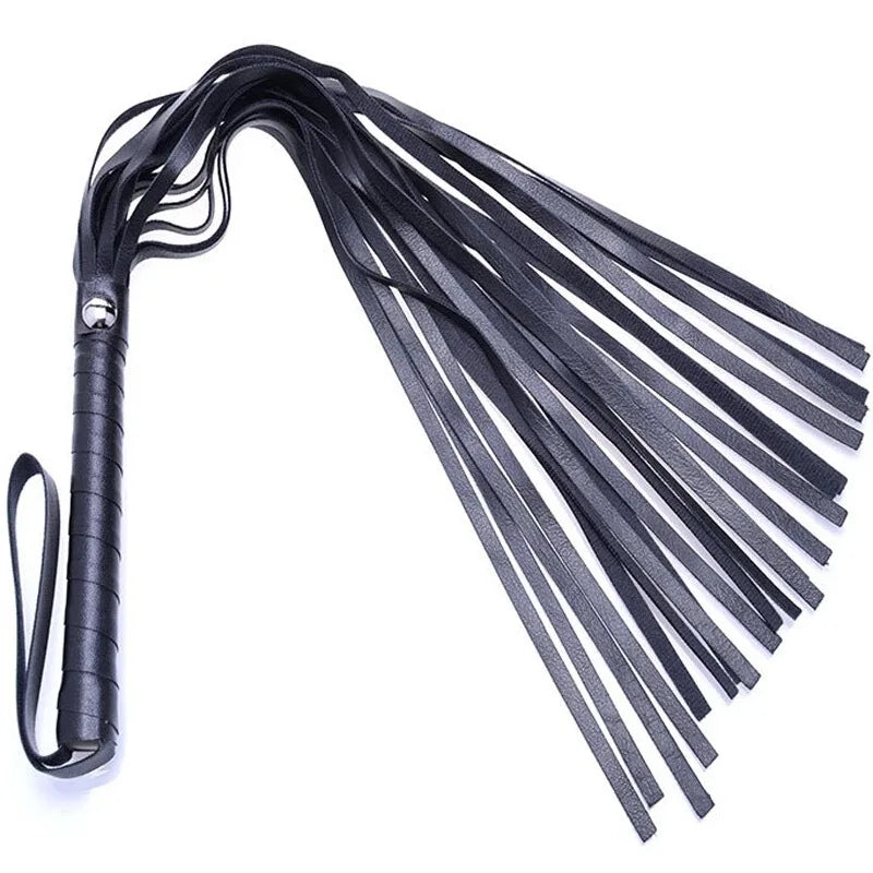 48cm PU Leather Whip With Lashing Handle