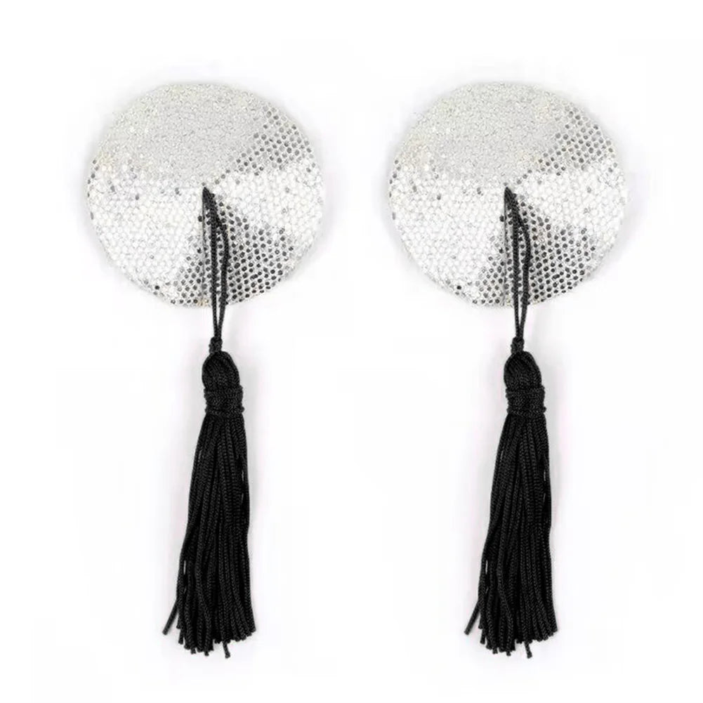 Nipple Stickers Push Up Sequin Chest Patch Intimates Accessories Breast Pasties Stickers Sexy Round Nipple Covers For Women