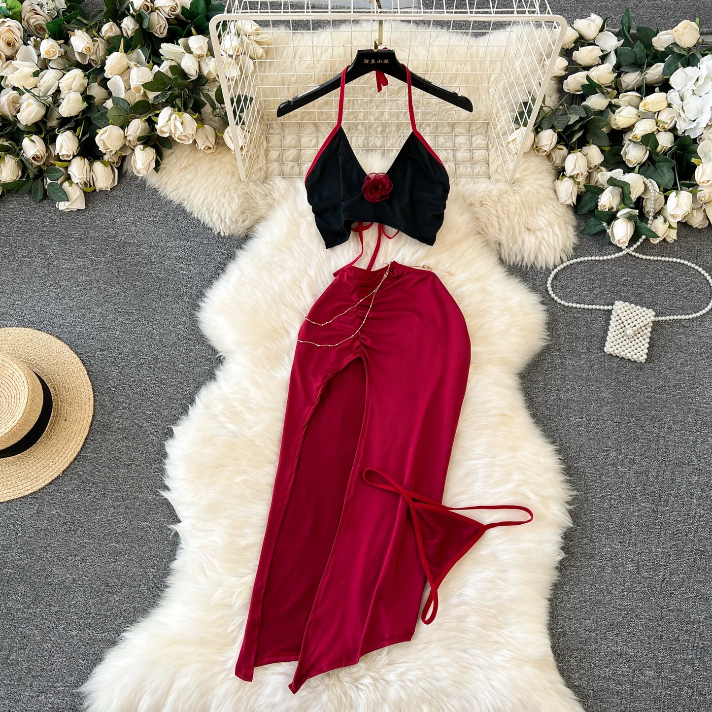 Sexy Lingerie Cosplay Rabbit girl Jumpsuit Belt Women New In Clothies Backless Hollow Out Lace-up Bodysuit Sweet