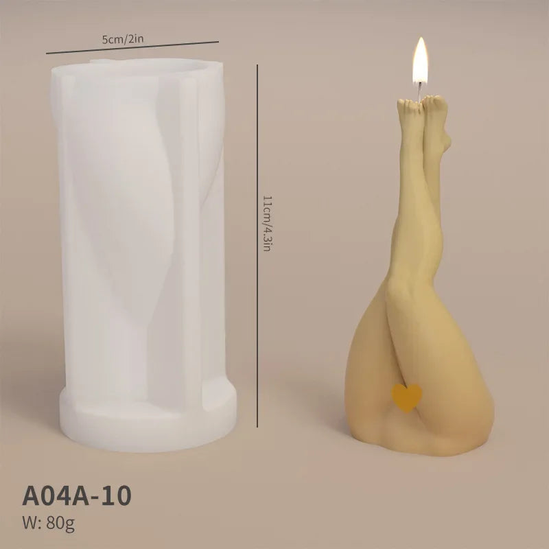 Human Body Shaped (Female or Male) Silicone Aroma Candle Moulds
