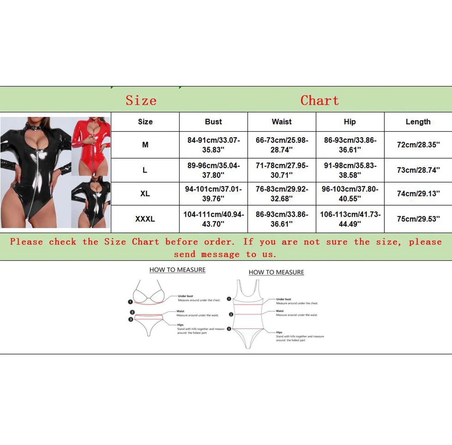 0019 PU Leather Bodysuit Women Sexy Lingerie Long Sleeve Leotard Zipper Crotchless Teddy Open Crotch Latex Body Catsuits
