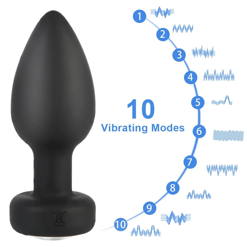 10 Speeds Anal Plug Vibrator
