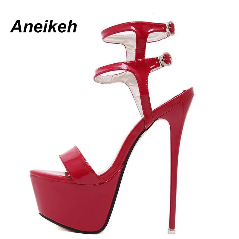 Aneikeh Sexy Sandals (16CM High Platform Heels)