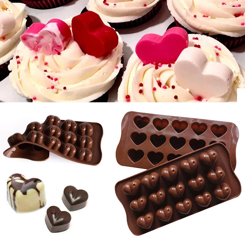 Heart Shape Silicone Chocolate, Cake, Ice Mould
