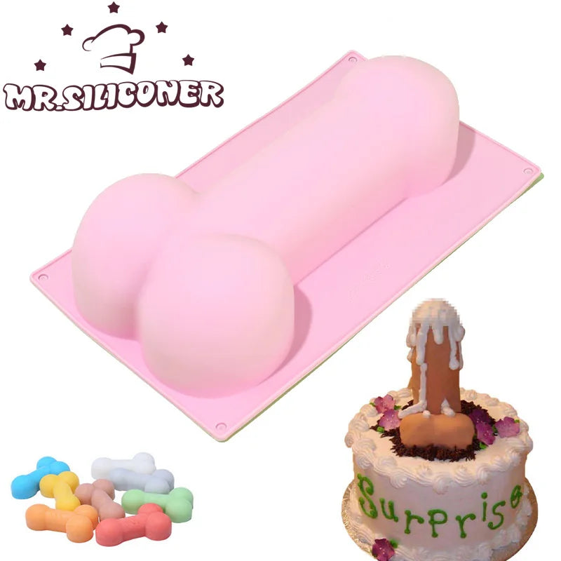 3D Creative Penis Shaped Cake Mould