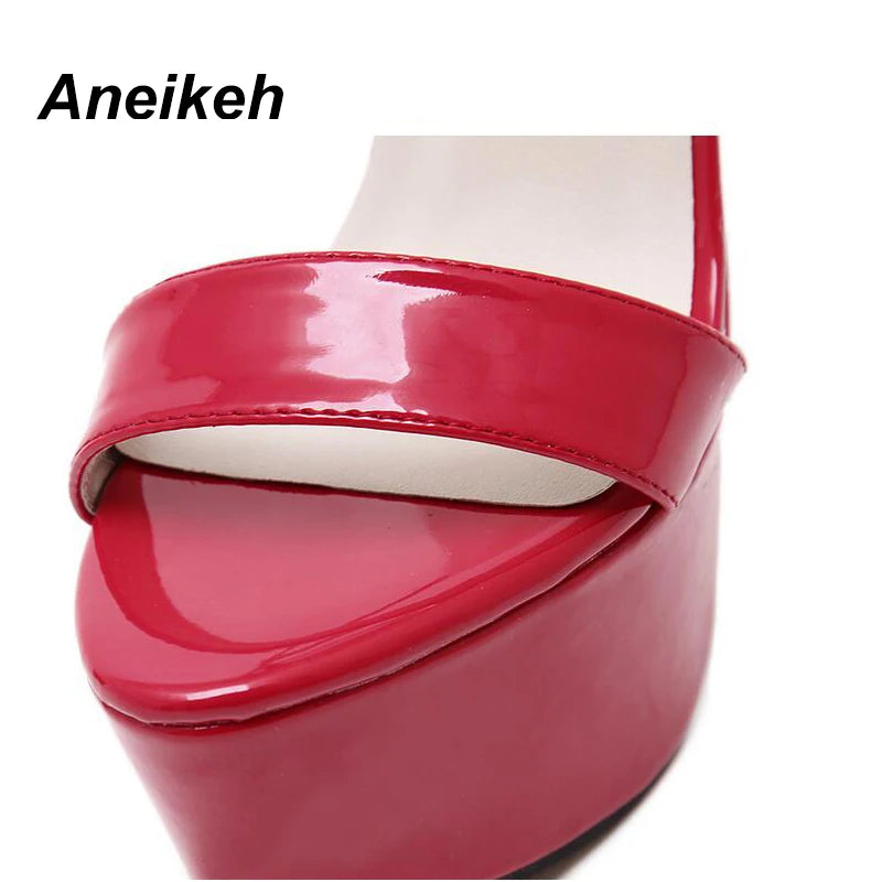 Aneikeh Sexy Sandals (16CM High Platform Heels)